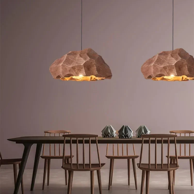 Wabi Sabi Designer Restaurant Suspension Chambre Minimaliste LED Lustres Créatifs Décor À La Maison Bar Luminaires Suspendus