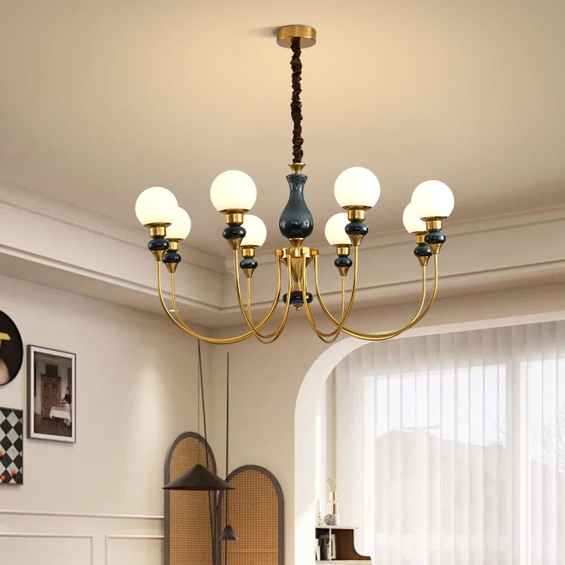 lustre nordique en verre pour un intérieur romantique et chaleureux - vue 5 sur 14