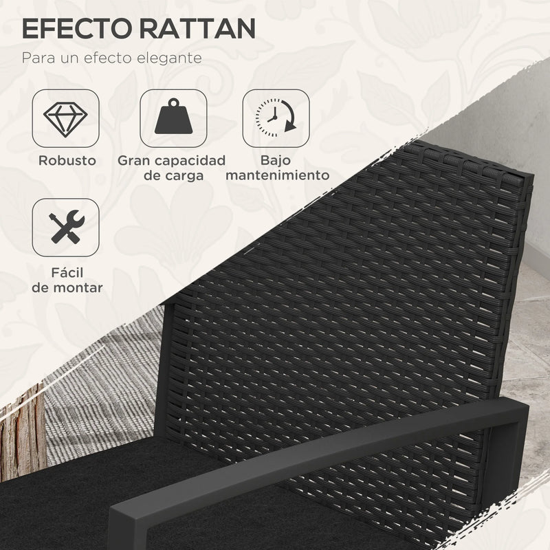 salon de jardin en rotin synthétique avec coussins confortables
