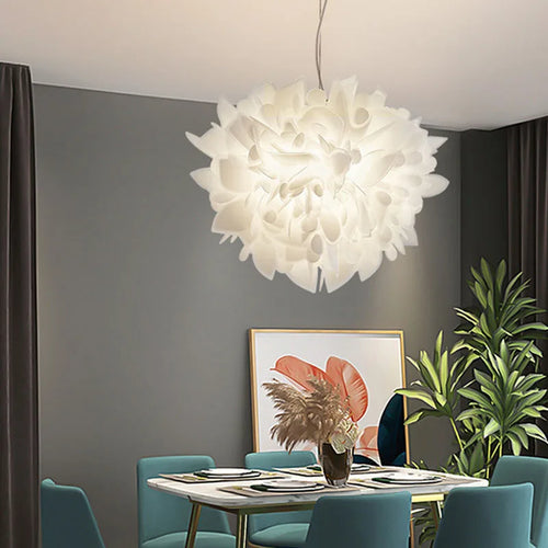 lustre led fleurs acrylique pour foyer moderne - vue 5 sur 8