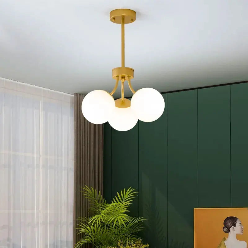 lustre led nordique 	 pour éclairage intérieur suspendu - vue 3 sur 10