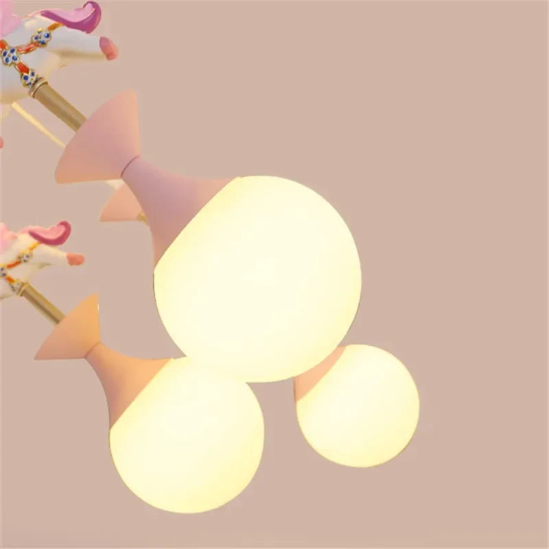 Lustres de chambre d'enfants plafonnier mignon fantaisie moderne lampe à LED créative avec animal salon filles chambre lumière