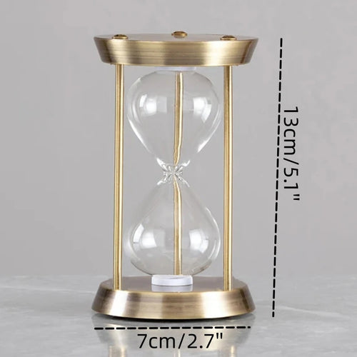 sablier en verre avec piliers décoration de bureau minuterie élégante - vue 11 sur 15