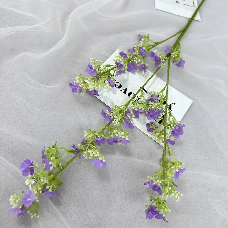 branches de gypsophile artificielles en soie pour décoration intérieure - vue 6 sur 14