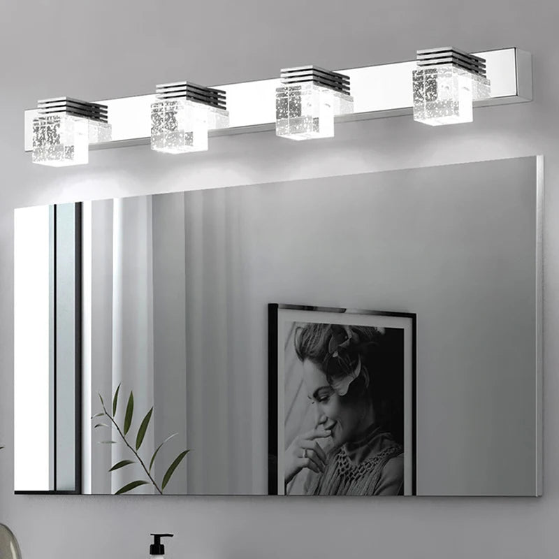 K9 cristal miroir appliques salle de bains moderne appliques 4 têtes toilette mural luminaires appliques intérieur chambre