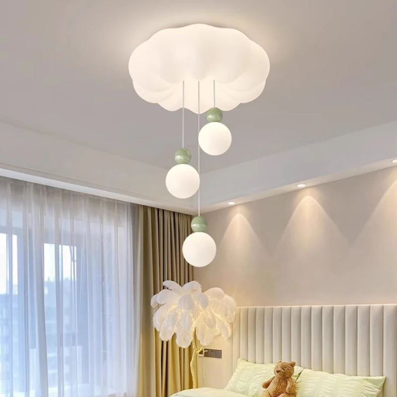 lustre moderne nuage pour chambre enfant romantique et chaleureux - vue 4 sur 15