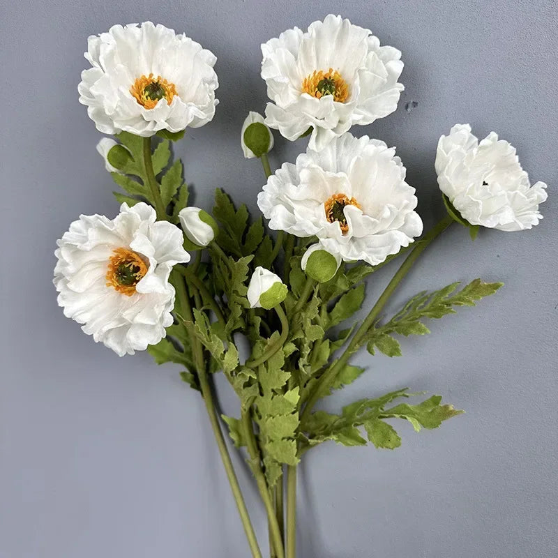 lot de 2 coquelicots artificiels pour décoration de fêtes et festivals - vue 6 sur 12