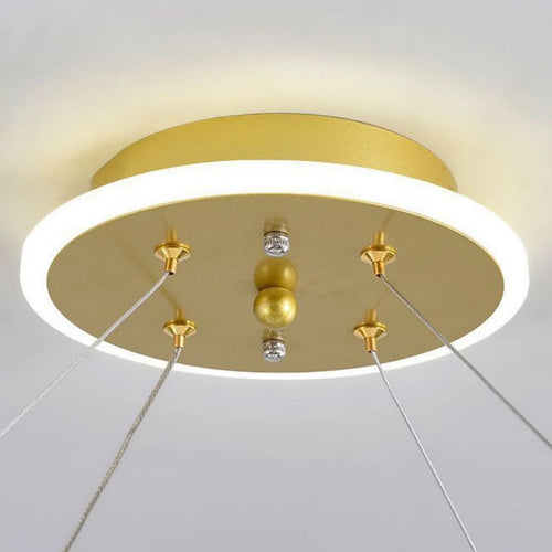 lampe suspendue nordique avec boule de verre et anneau mat réglable - vue 7 sur 14
