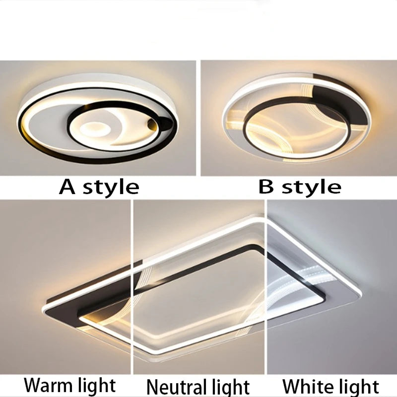Plafonnier led design moderne intérieur - vue 7 sur 12