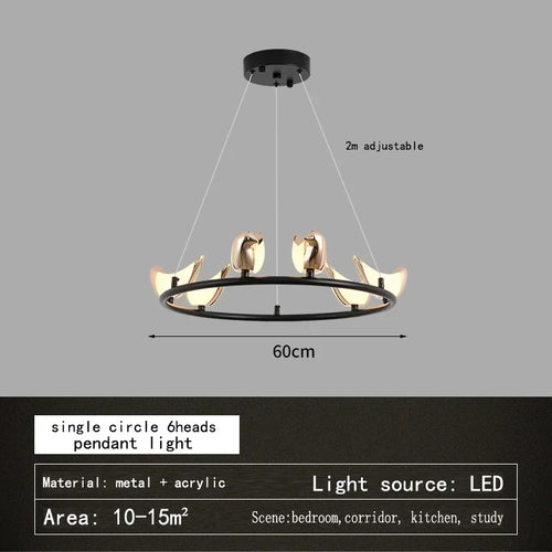 suspension créative en forme d'oiseau pour décoration moderne - vue 12 sur 13