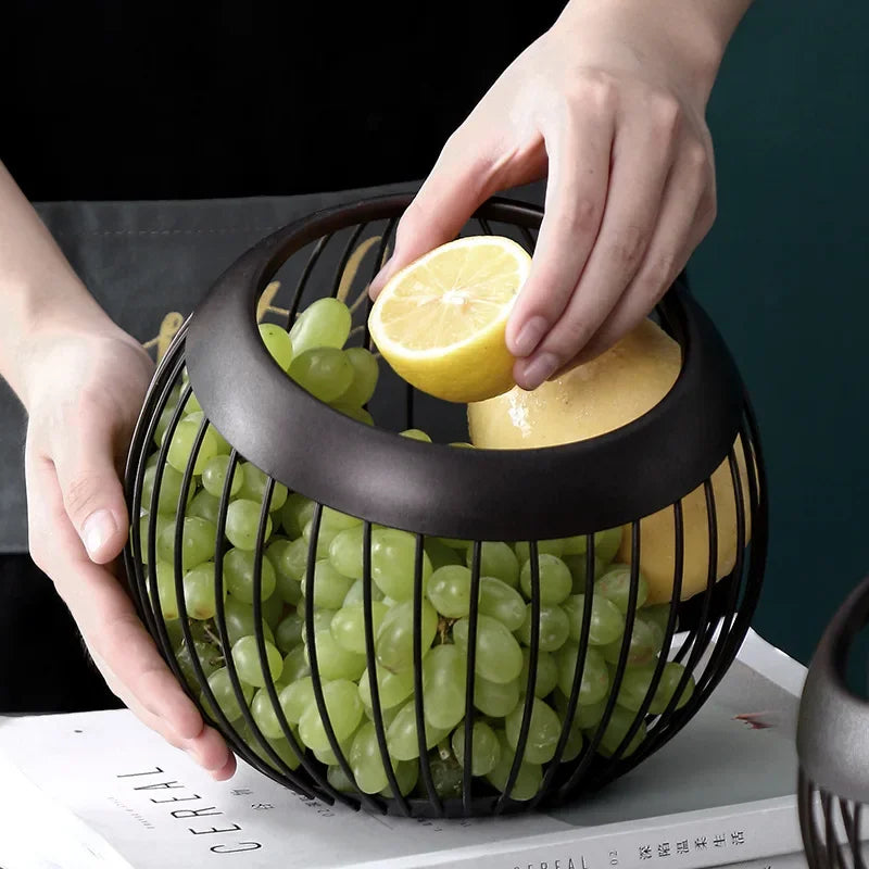 assiette de rangement en fer pour fruits et collations