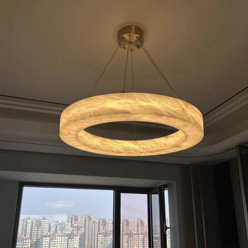 suspension en marbre naturel espagnol et cuivre moderne et luxueuse - vue 5 sur 10