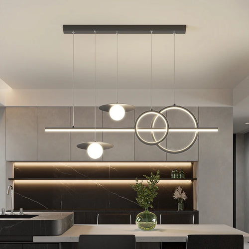 lustre nordique géométrique créatif pour restaurants et bars - vue 3 sur 18