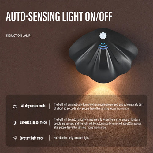 veilleuse led moderne avec détecteur de mouvement sans fil - vue 3 sur 8