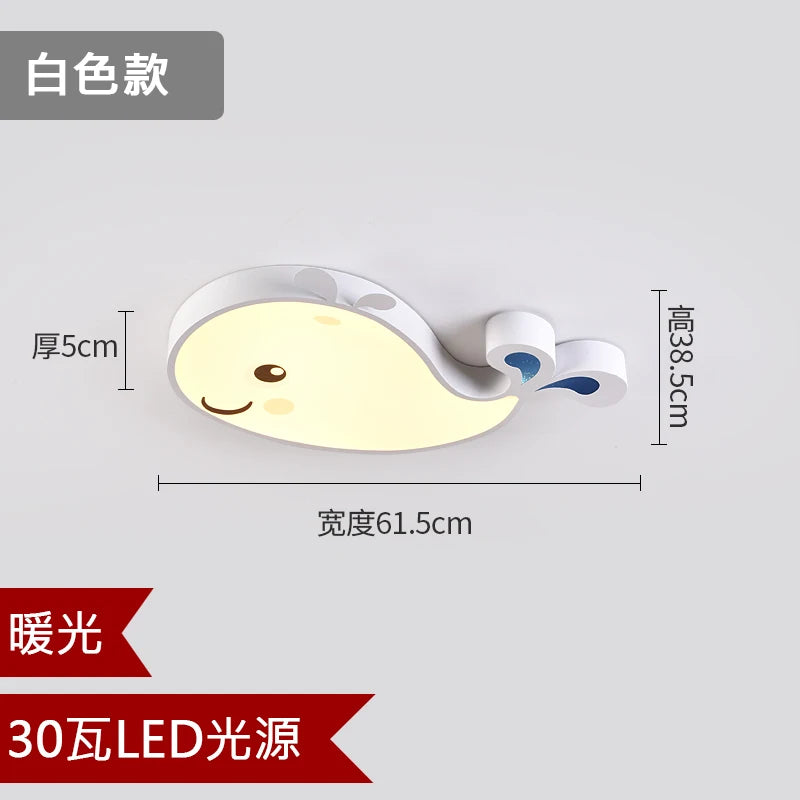 plafonnier led baleine éclairage créatif moderne pour enfant - vue 14 sur 15