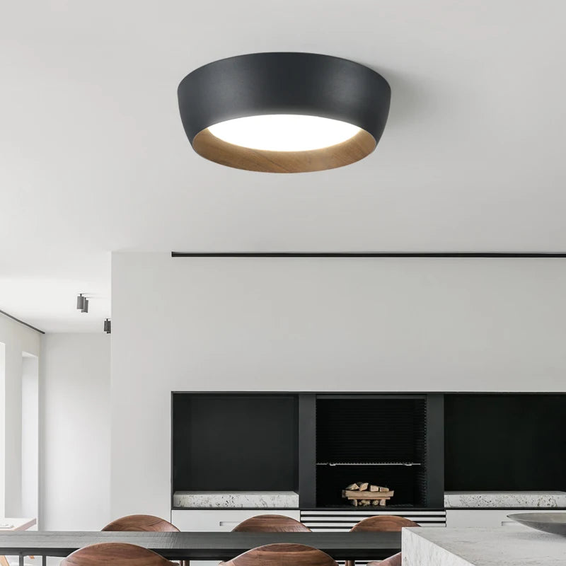 Plafonniers LED nordique pour salon chambre couloir Luminaire blanc noir gris lampe 	 lustres e pendentes