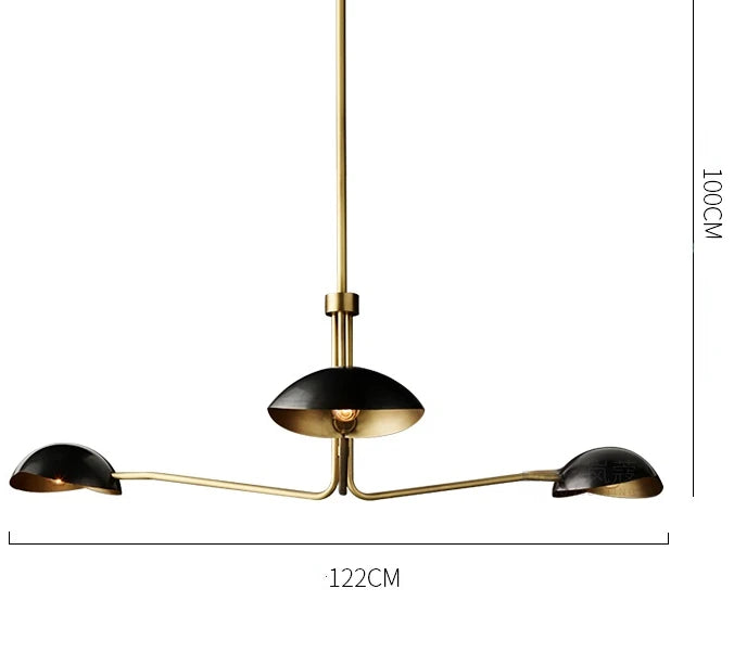 Lustre Moderne style néoclassique couleur cuivre - vue 13 sur 16