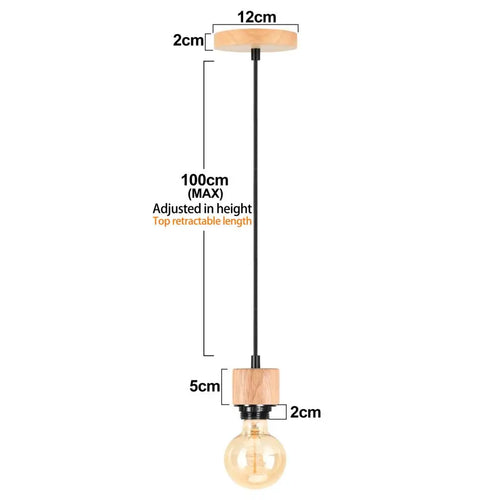 suspension vintage nordique en bois pour éclairage intérieur - vue 18 sur 20