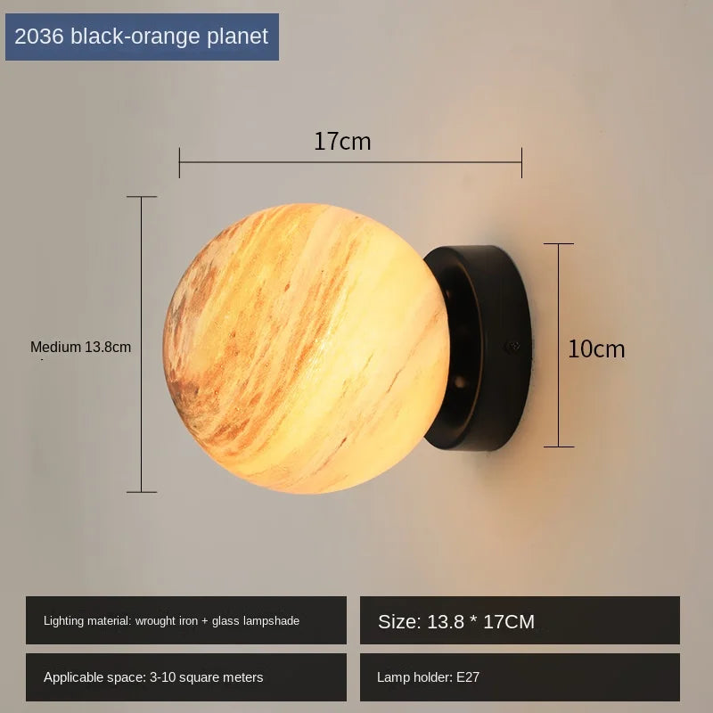 plafonnier planet ball moderne minimaliste pour éclairage intérieur européen - vue 9 sur 9