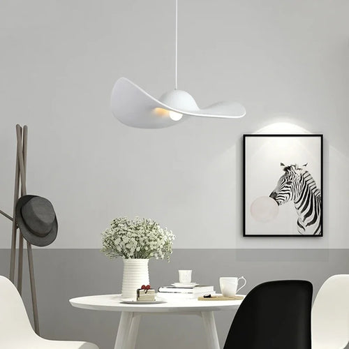 Italian Style LED Pendant Lamp For Kitchen Living Room Attic Bedroom Homestay Resin Straw Hat E27 Chandelier Home Improvement - vue 4 sur 10
