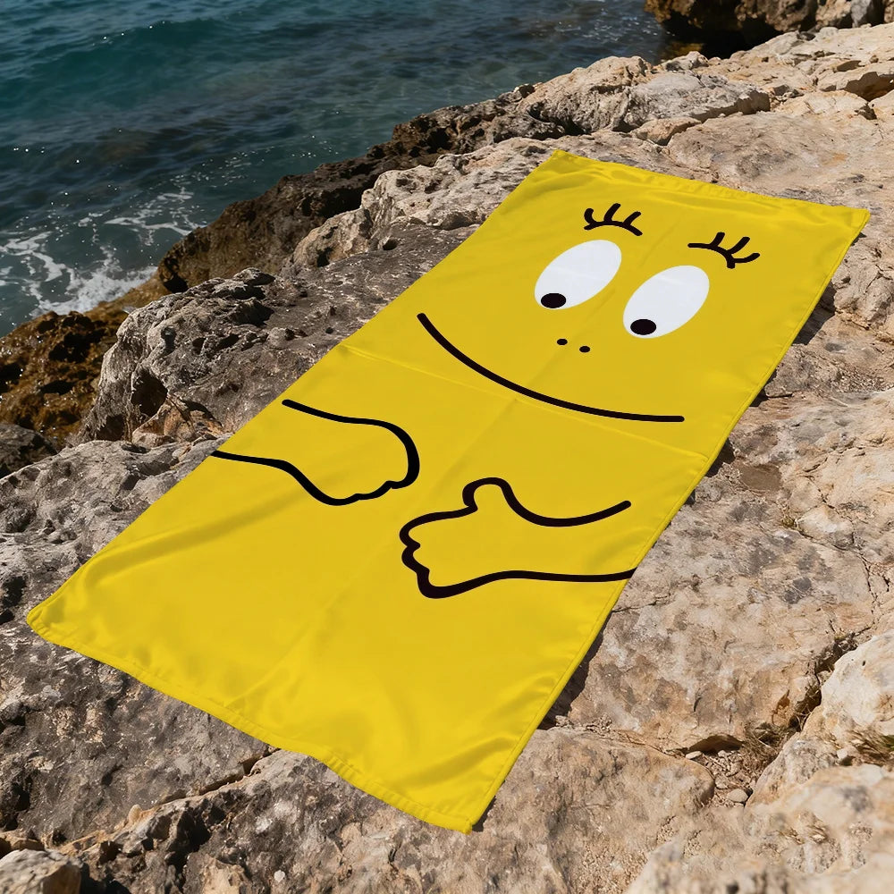 Serviette de plage barbapapas dessin cartoon seche rapide - vue 7 sur 7