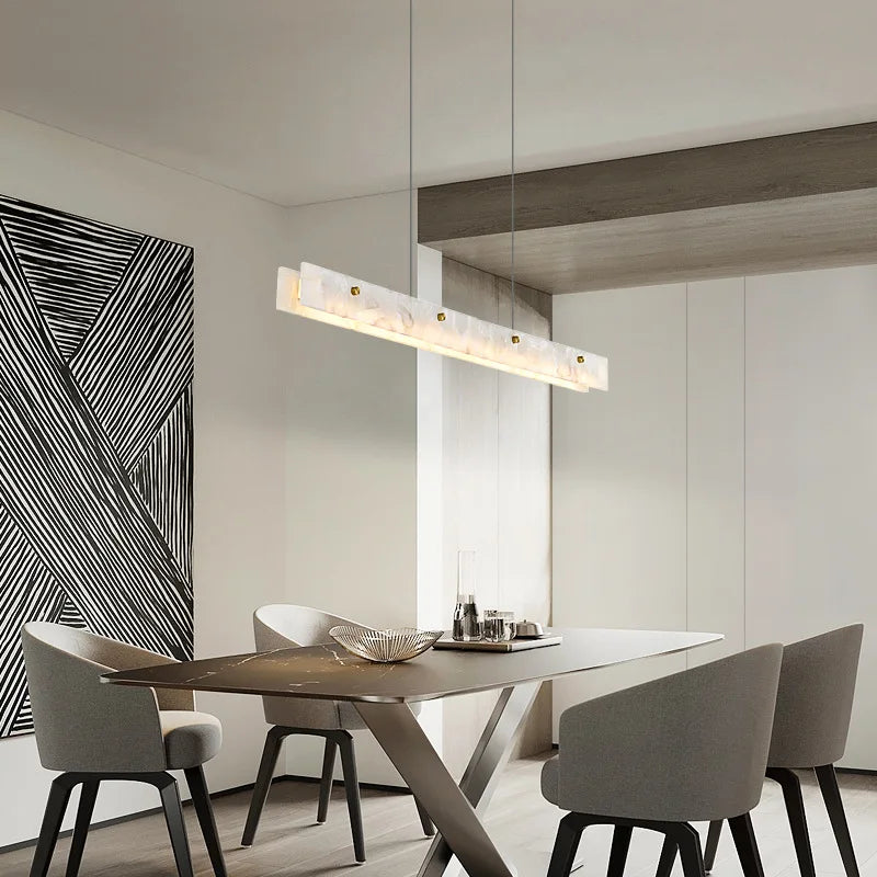 lustre moderne en marbre noir pour décoration intérieure élégante - vue 4 sur 10