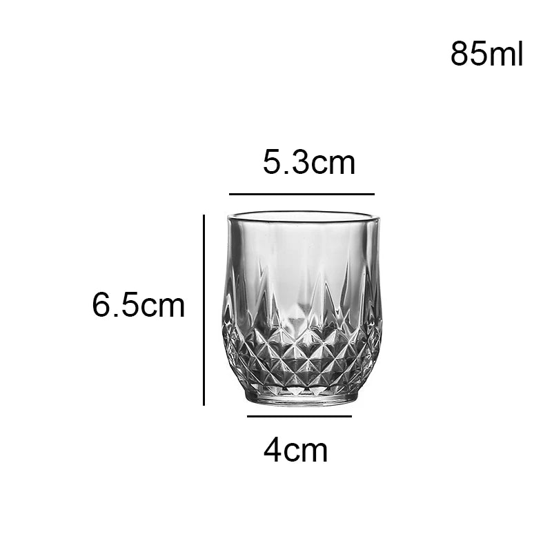 Verres vin motif diamant verrerie elegante cafe the