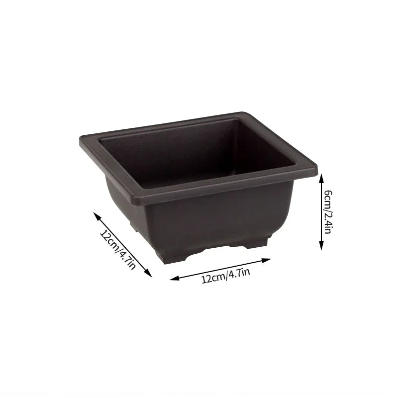 pots de fleurs rectangulaires imitation argile pour jardin extérieur
