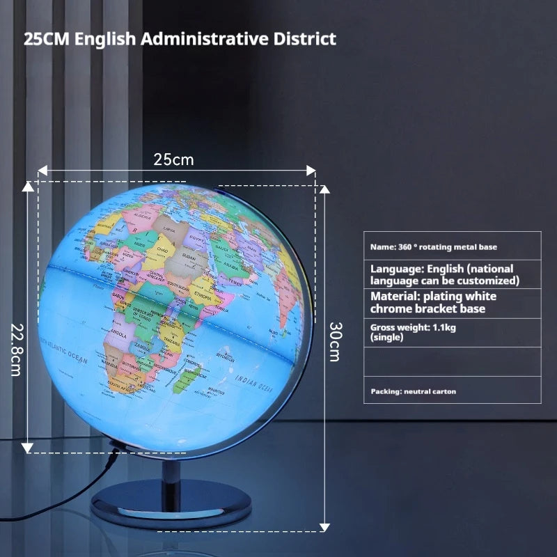 globe terrestre lumineux rotatif 360 et 720 pour enfants fournitures scolaires - vue 7 sur 18