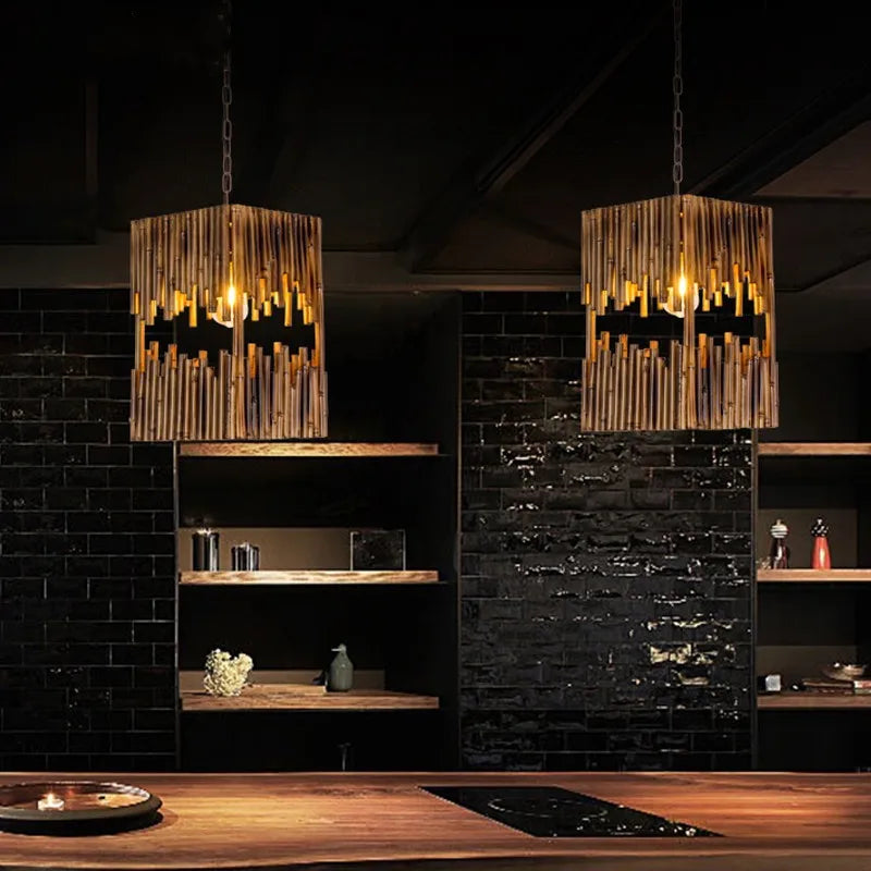 suspension en bois style nordique pour restaurants cafés et bars - vue 6 sur 10