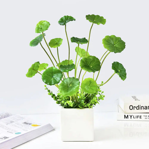 plantes artificielles lotus avec eucalyptus pour décoration intérieure - vue 4 sur 6