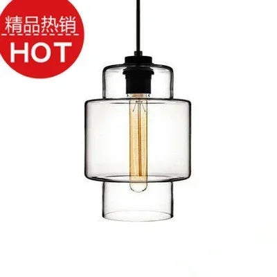 lustre suspendu moderne en verre transparent design élégant - vue 19 sur 28