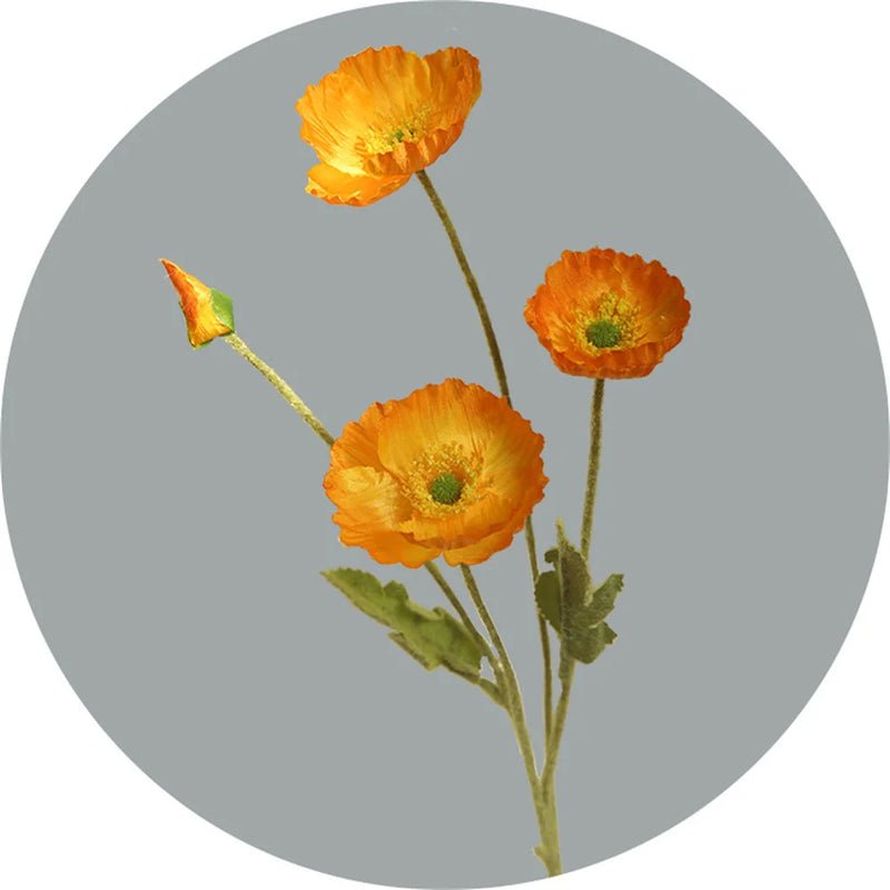 fleurs artificielles coquelicots en soie pour décorations et bouquets