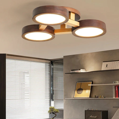 lustre moderne nordique design en bois pour intérieur contemporain - vue 5 sur 9