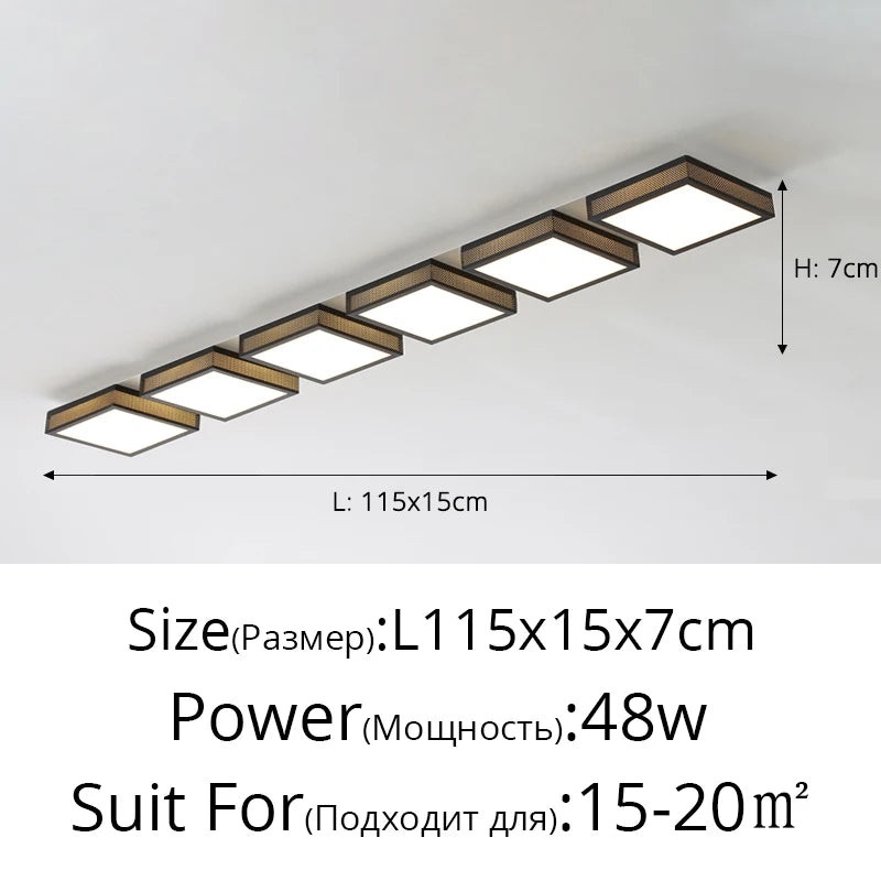 plafonnier led carré minimaliste design nordique éclairage intérieur luminaire décoratif