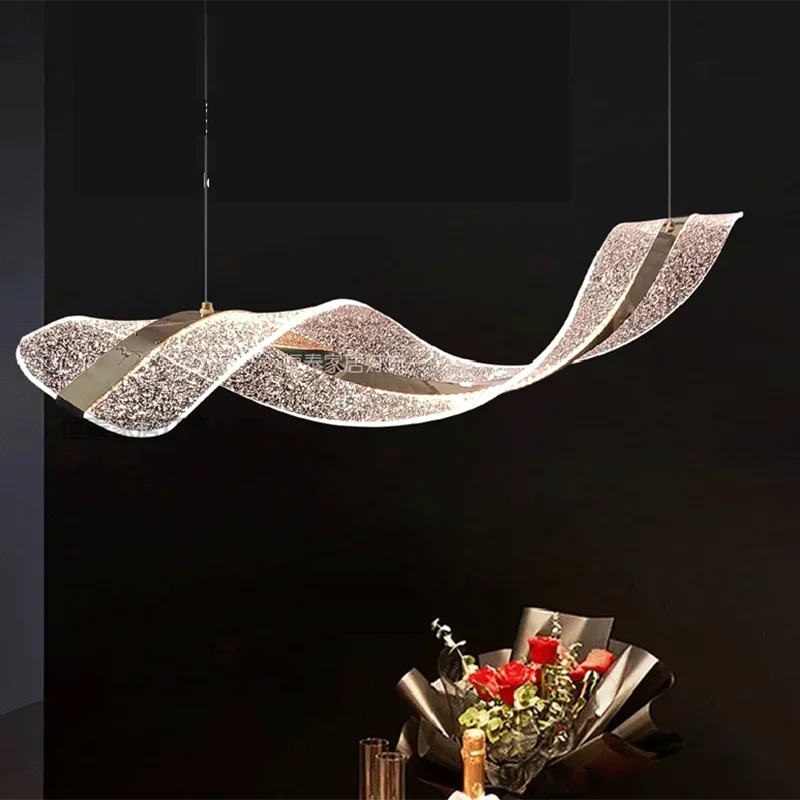 lustre spiralé design moderne pour hôtels bars et restaurants - vue 3 sur 7