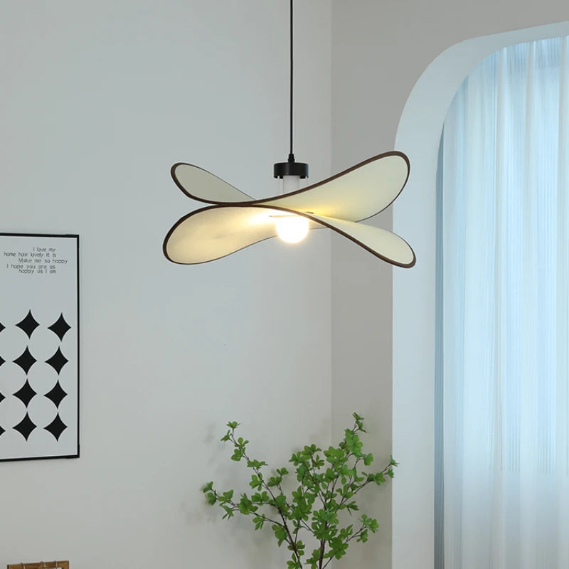 Lustres en tissu rétro français lampes suspendues modernes et romantiques pour chambre à coucher