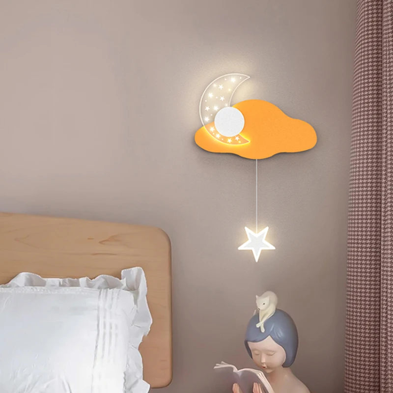 applique murale nuage et lune pour chambre d'enfant - vue 3 sur 22