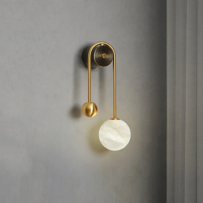 applique design scandinave moderne nordique marbre led