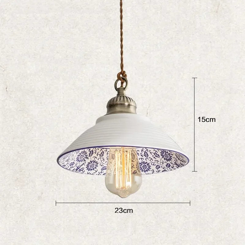 suspension vintage en porcelaine de style chinois pour décoration intérieure