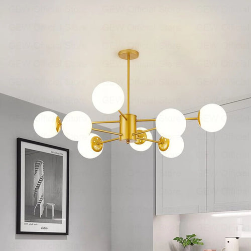 lustre moderne magic bean en verre pour décoration maison - vue 4 sur 14