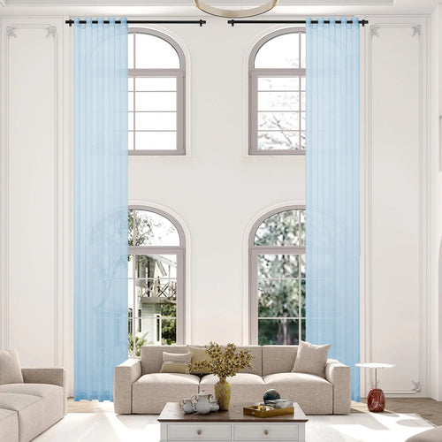 Voilage tulle extra long sur mesure hauts plafonds - vue 5 sur 10