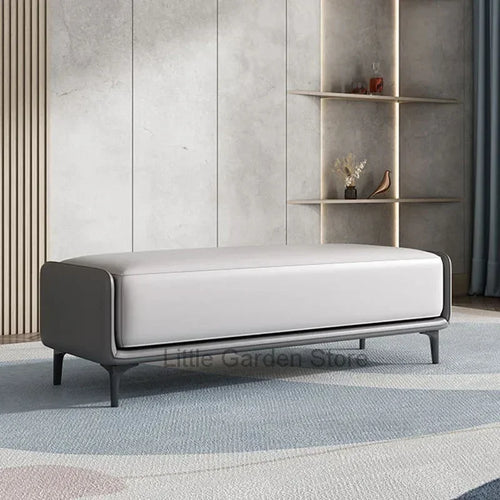 tabourets en cuir italien design pour salon et chambre - vue 3 sur 15