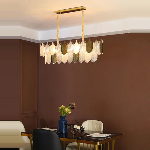 suspension moderne en acier inoxydable et verre décoratif - vue 3 sur 13