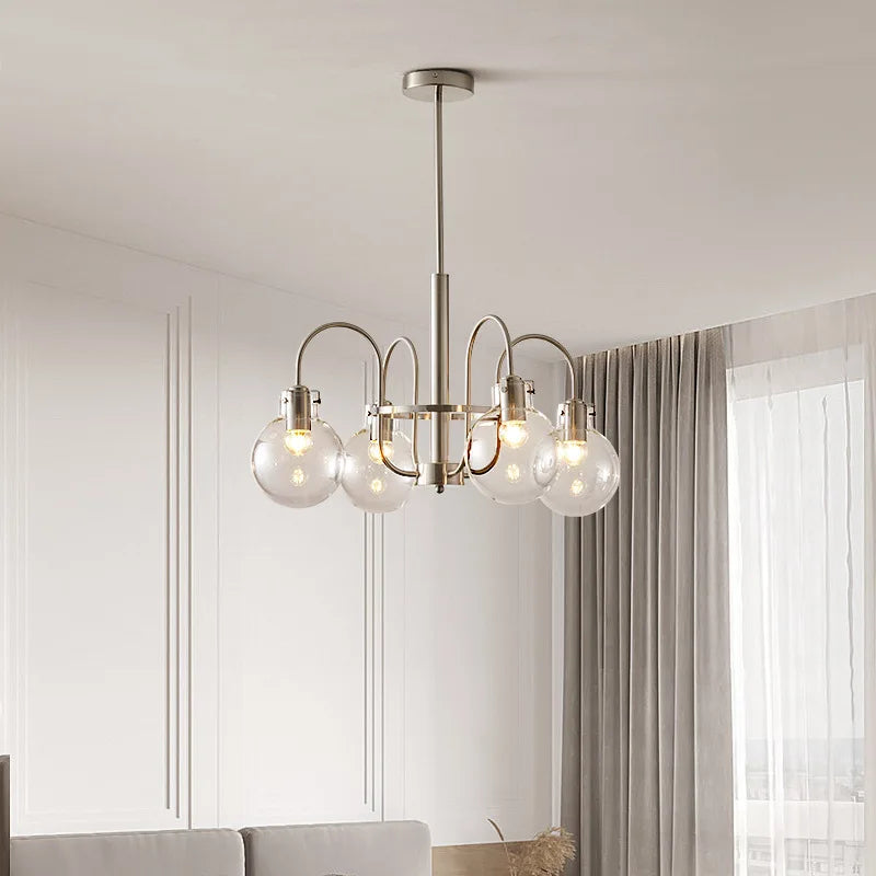 lustre en verre style bauhaus pour décoration intérieure moderne - vue 6 sur 8