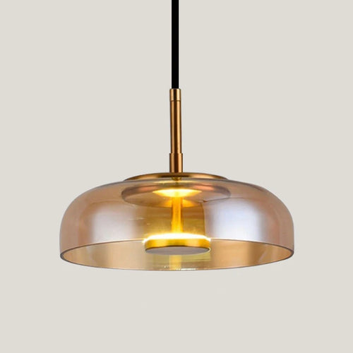 suspension en verre fumé transparent design nordique pour hôtel et café