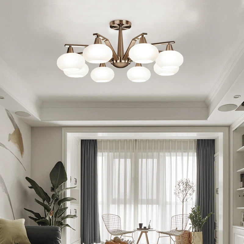Lustre led métal nickel moderne