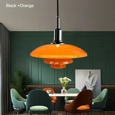 suspension design danois abat-jour en verre lumineux décoratif - vue 12 sur 12