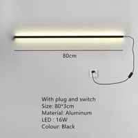 applique murale led moderne avec interrupteur à intensité variable
