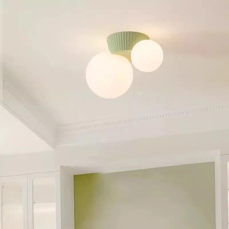 Plafonnier Moderne LED Crème Vent Simple Allée Lumière Porche Balcon Chambre Repas Chambre D'enfant Crème